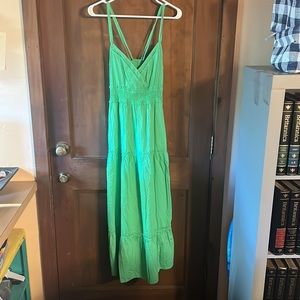 MEDIUM TARGET UNIVERSAL THREAD GREEN RACERBACK TANK POPOVER DRESS